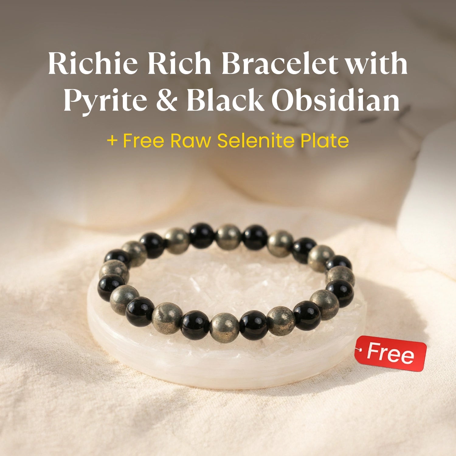 Richie Rich Bracelet with FREE Raw Selenite Plate