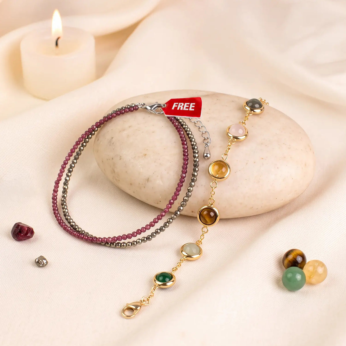 Metal Dhan Yog Bracelet for Women with Free Love & Money Anklet