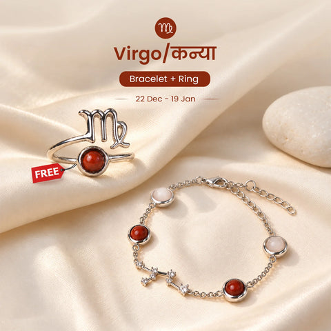 Virgo Constellation Bracelet with Free Ring