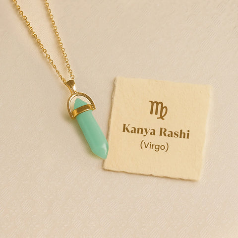 Amazonite Pencil Pendant (Kanya Rashi) Virgo