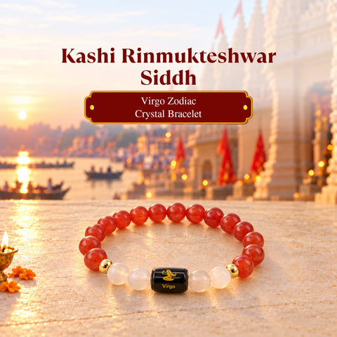 Rinmukteshwar Siddh Virgo Zodiac Bracelet With FREE Raw Selenite Plate