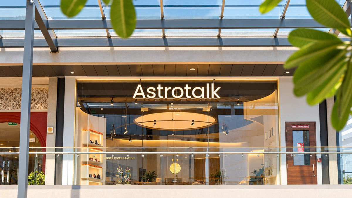 Astrotalk store facade at Worldmark, Gurugram