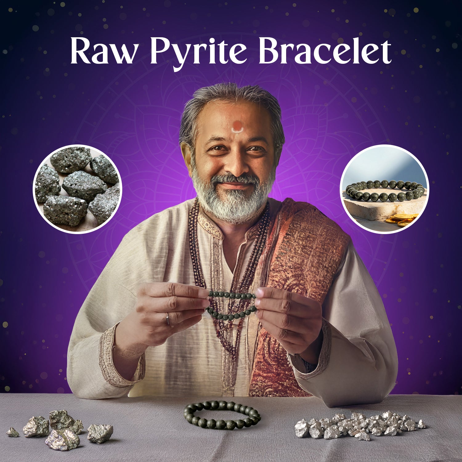 Raw Pyrite Bracelet- Bracelet.