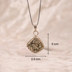 pyrite crystal pendant with chain