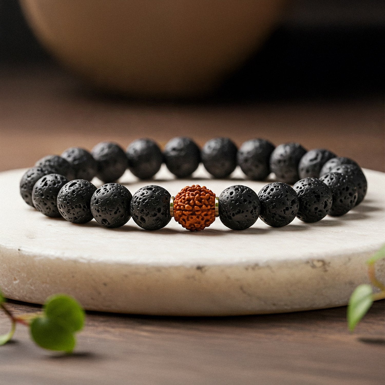 Divine Rudraksha Lava Bracelet- Bracelet.