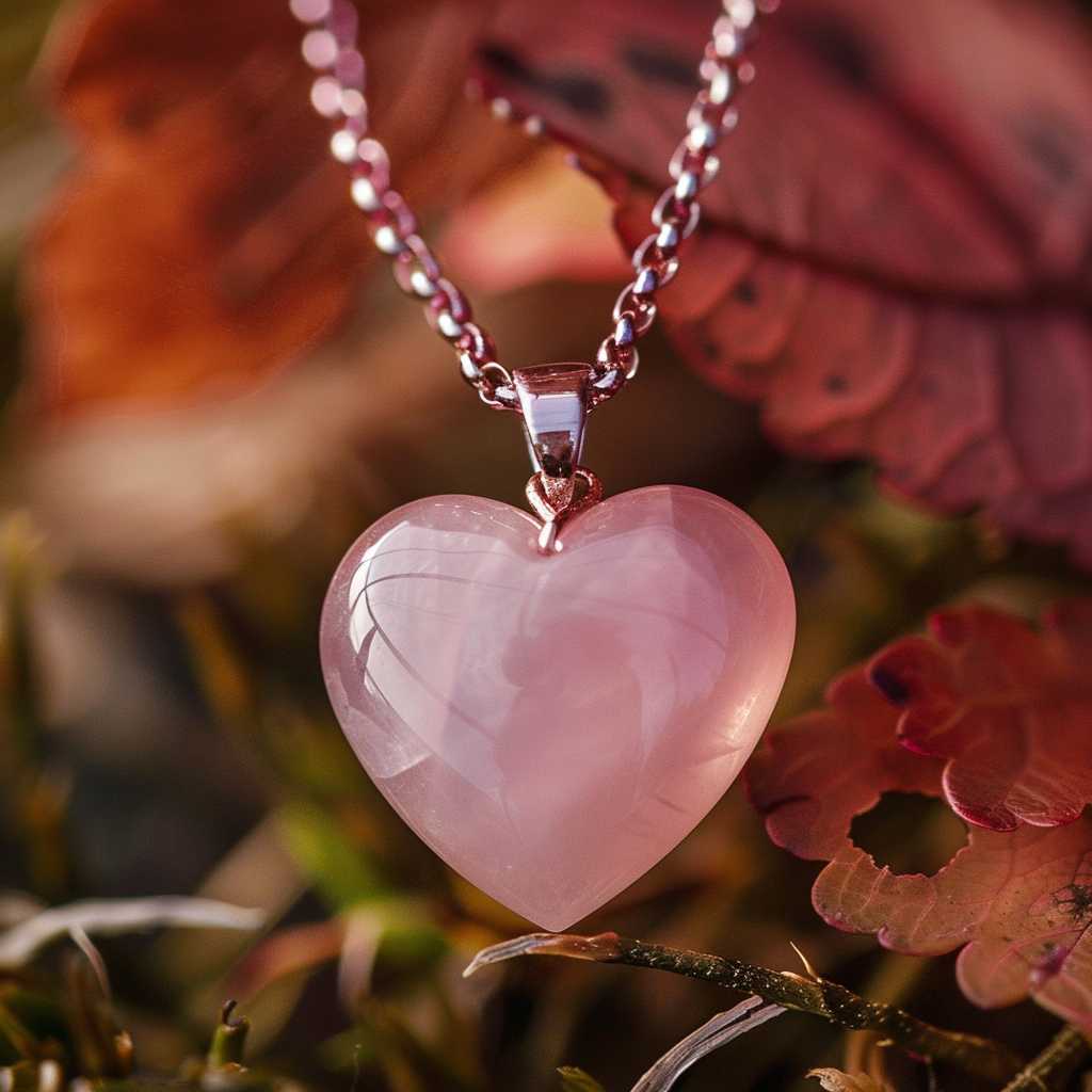 RoseQuartzHeartPendant