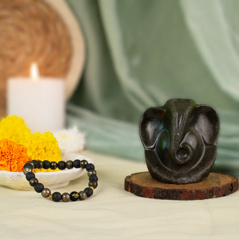 Wealth OM Ganesh Pyrite Combo