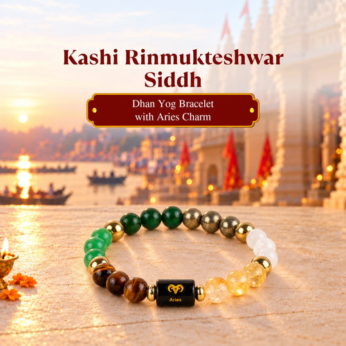 Rinmukteshwar Siddh Dhan Yog Bracelet with Zodiac Charm