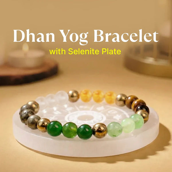 Dhan Yog Bracelet with Selenite Plate