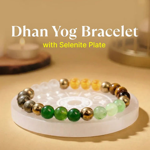 Dhan Yog Bracelet with Selenite Plate
