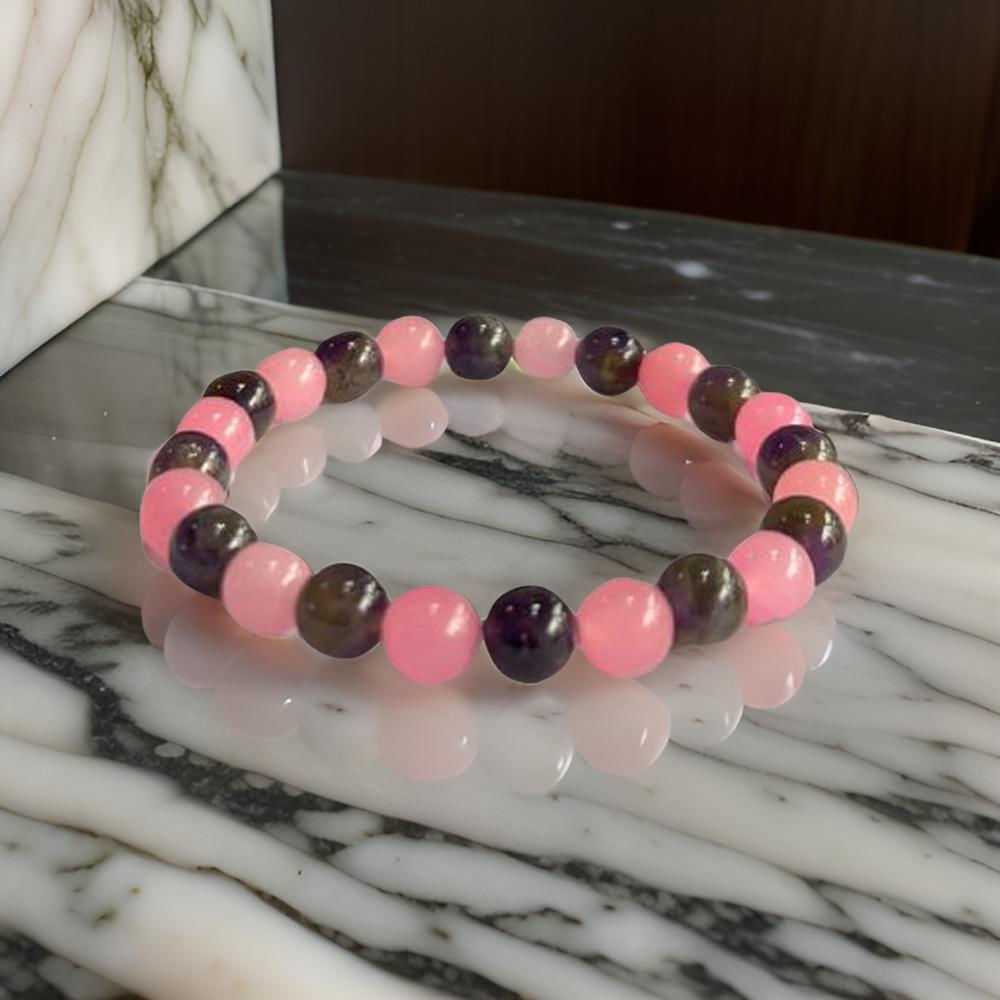 RoseQuartzwithAmethystBracelet