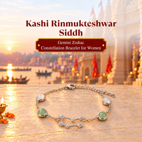 Rinmukteshwar Siddh Gemini Zodiac Constellation Bracelet for Women with Free Selenite Plate
