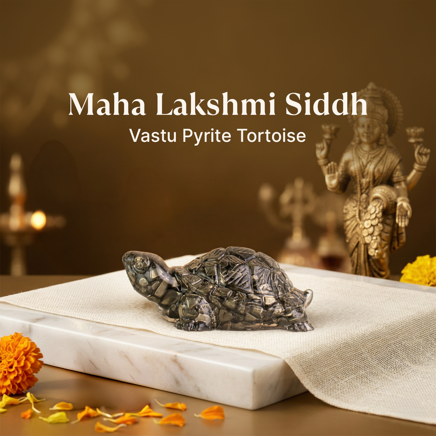 Maha Lakshmi Siddh Vastu Pyrite Tortoise (Kachhua)