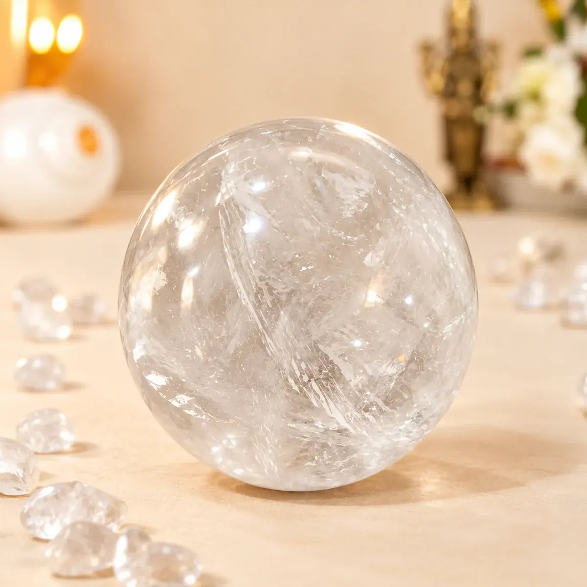 Clear Quartz Crystal Ball
