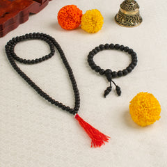 Maha Karungali Combo - 8mm Malai (108 +1) with Bracelet
