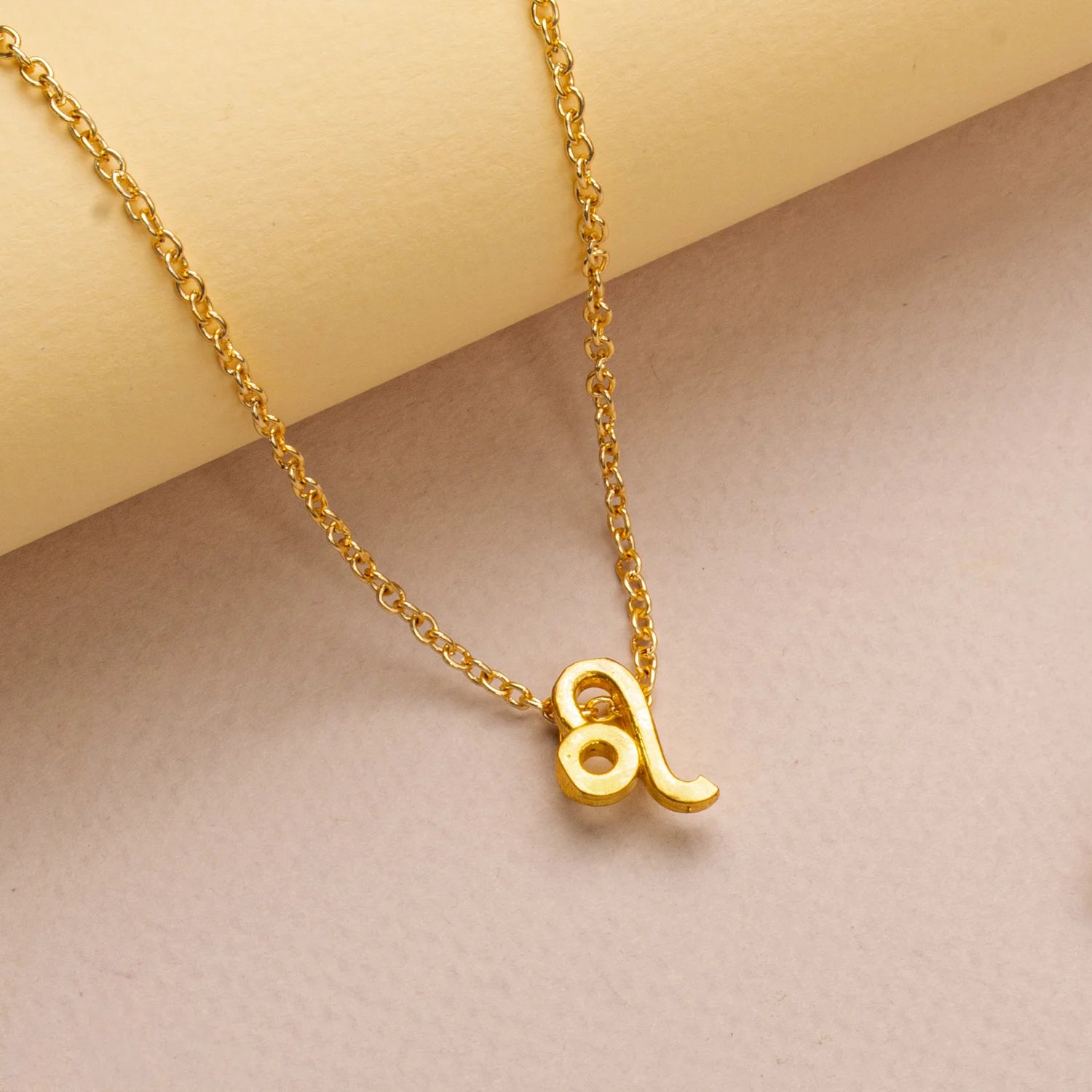 Leo Zodiac Brass Necklace