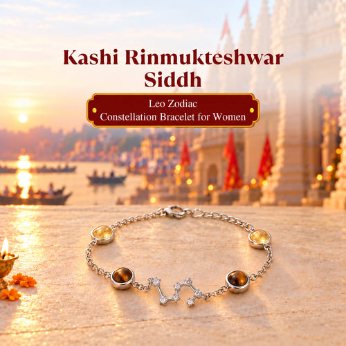 Rinmukteshwar Siddh Leo Zodiac Constellation Bracelet for Women with Free Selenite Plate