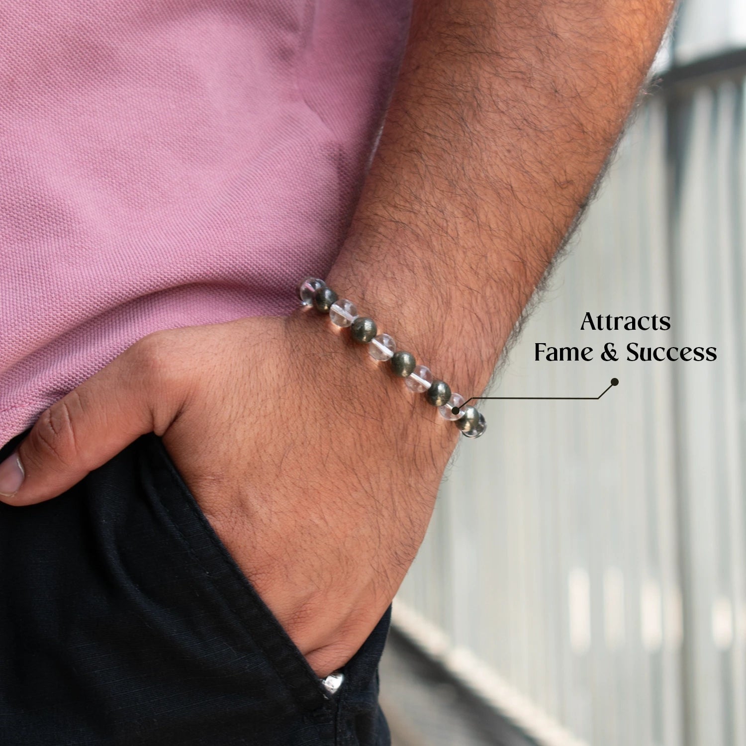 pyrite bracelet for men