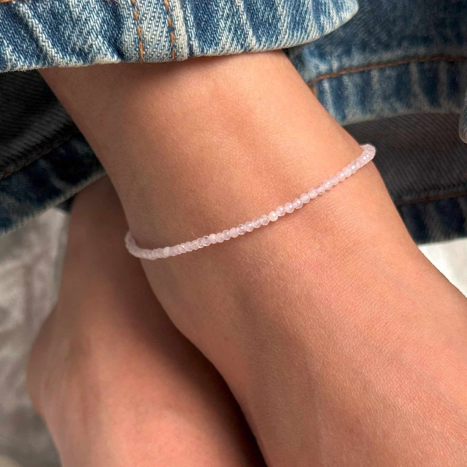 Rose Quartz Anklet