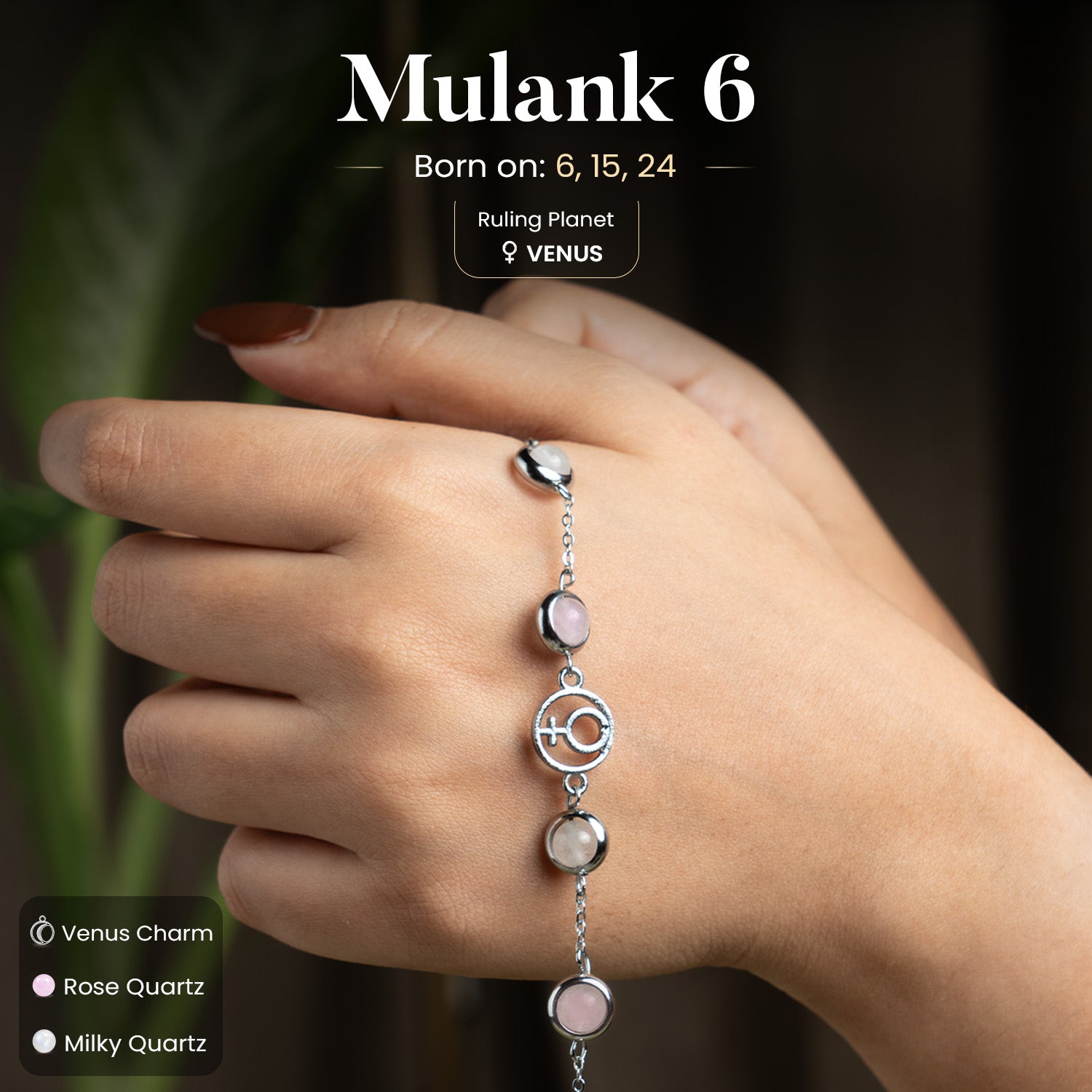 Mulank 6 Shukra | Crystal Bracelet for Women