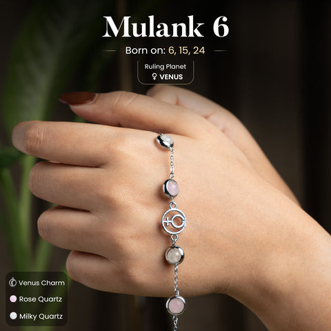 Mulank 6 Shukra | Crystal Bracelet for Women