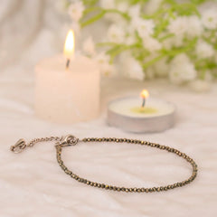 Raw Pyrite Anklet