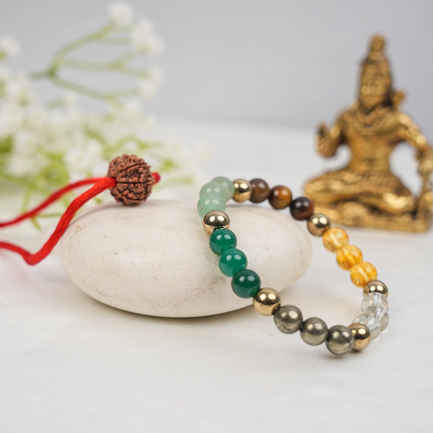 Dhan Yog Bracelet with 7 Mukhi Rudraksha