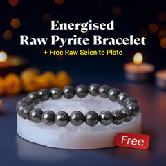 Energised Raw Pyrite Bracelet - 10x Stronger