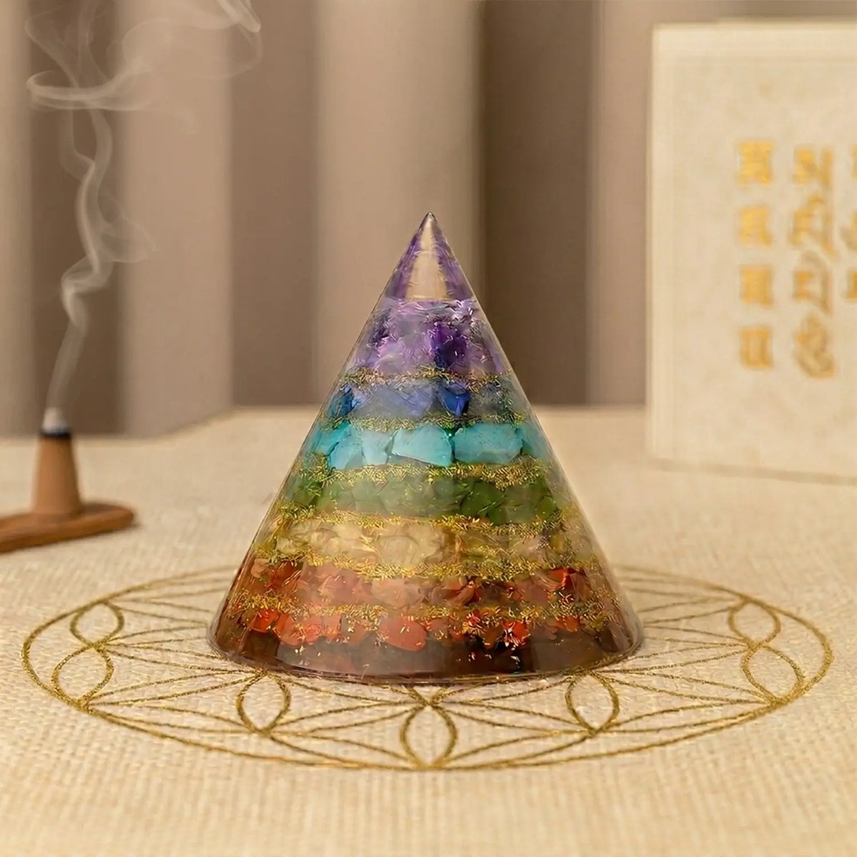 7 Chakra Conical Pyramid