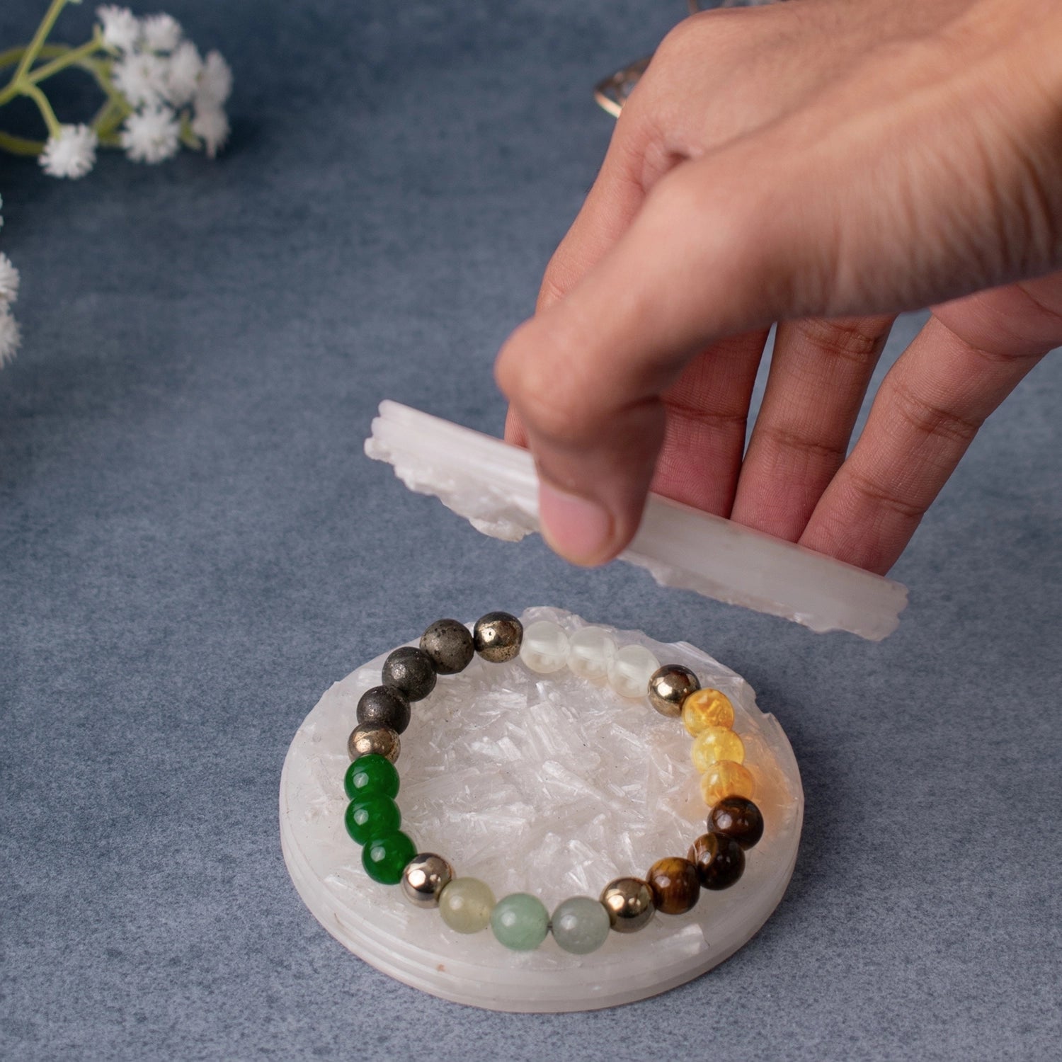 Sampurn Dhan Super Combo with Double Raw Selenite Plate