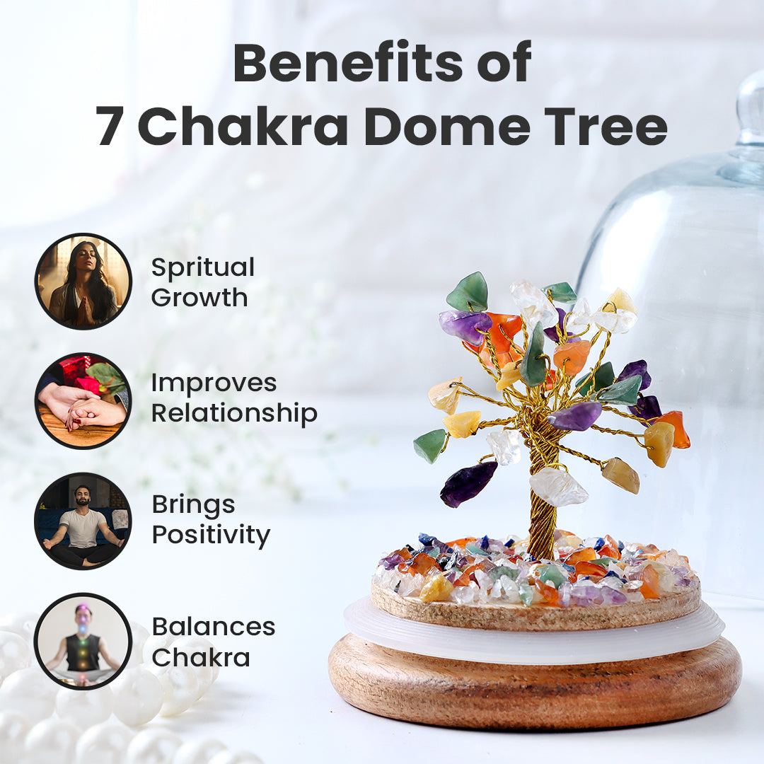 7 Chakra Dome Tree Front View - Product ID: multistone