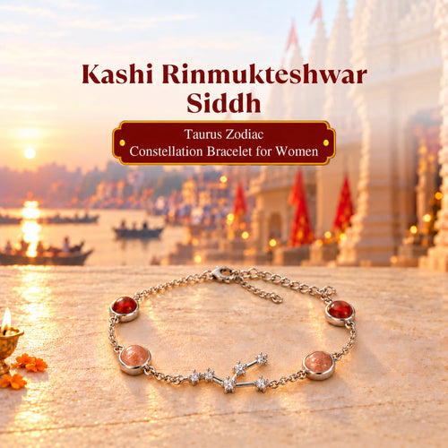 Rinmukteshwar Siddh Taurus Zodiac Constellation Bracelet for Women with Free Selenite Plate