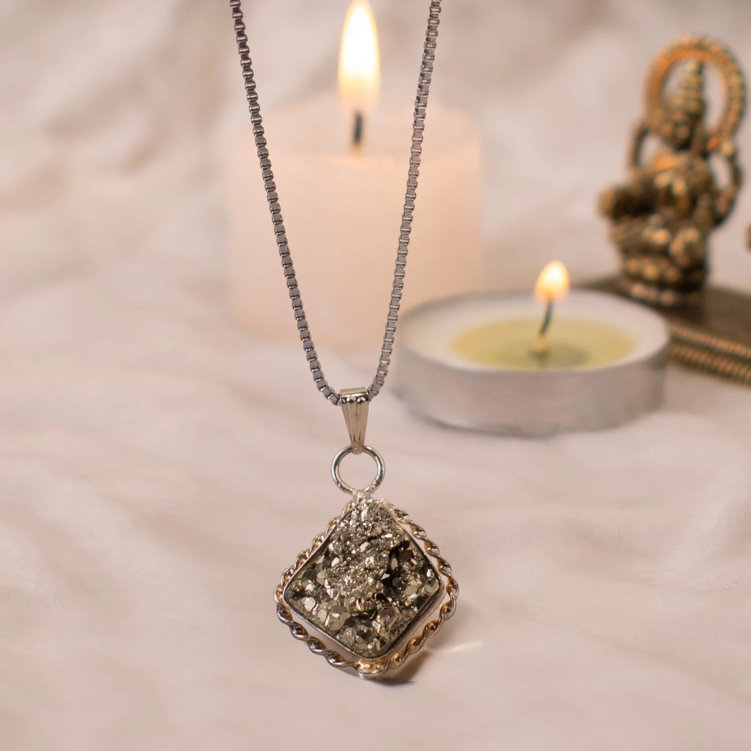 Natural Raw Pyrite Pendant
